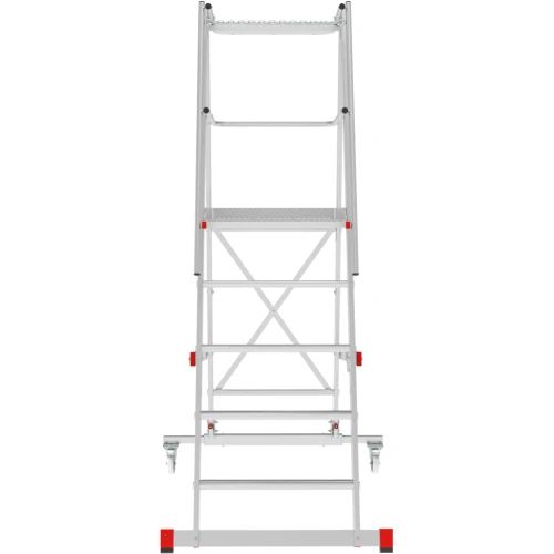 Индустриальная передвижная складная лестница-стремянка с платформой NV 5548 Новая Высота 1х12