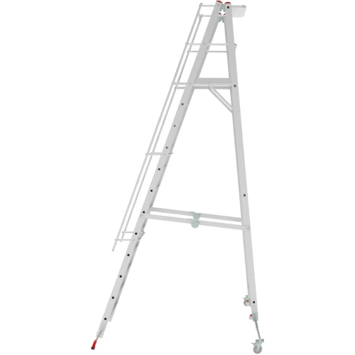 Индустриальная передвижная складная лестница-стремянка с платформой NV 5548 Новая Высота 1х12