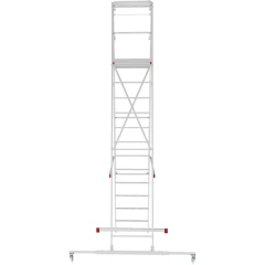 Индустриальная передвижная складная лестница-стремянка с платформой NV 5548 Новая Высота 1х12