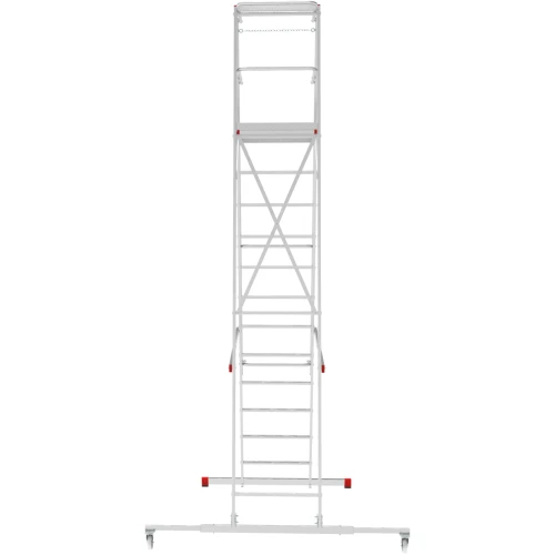 Индустриальная передвижная складная лестница-стремянка с платформой NV 5548 Новая Высота 1х12