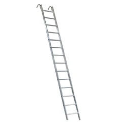 Лестница алюминиевая приставная проф. Новая Высота NV 3215, 1х14 развальцованных ступеней 80 мм