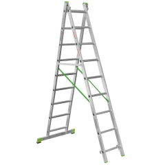 Лестница алюминиевая двухсекционная Новая Высота NV 2220, 2х9 перекладин