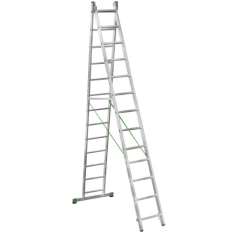 Лестница алюминиевая двухсекционная Новая Высота NV 2220, 2х13 перекладин