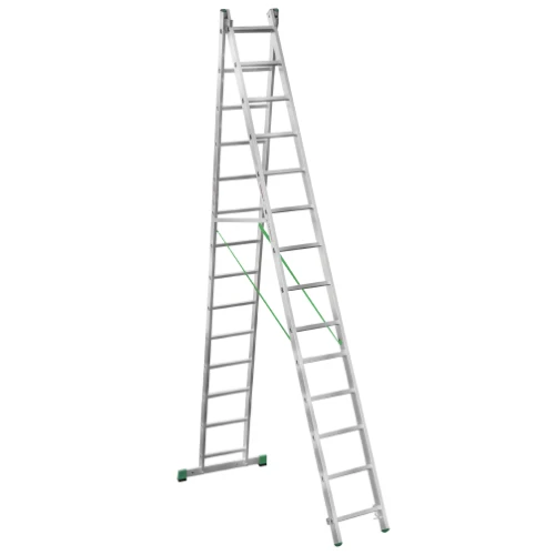 Лестница алюминиевая двухсекционная Новая Высота NV 2220, 2х14 перекладин