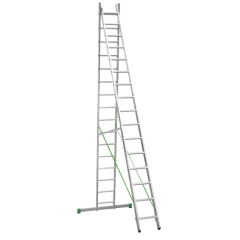 Лестница алюминиевая двухсекционная Новая Высота NV 2220, 2х16 перекладин