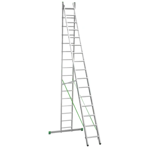 Лестница алюминиевая двухсекционная Новая Высота NV 2220, 2х16 перекладин