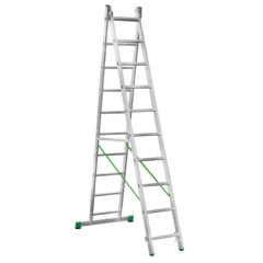 Лестница алюминиевая двухсекционная Новая Высота NV 2220, 2х10 перекладин