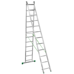 Лестница алюминиевая двухсекционная Новая Высота NV 2220, 2х12 перекладин