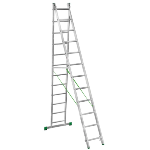 Лестница алюминиевая двухсекционная Новая Высота NV 2220, 2х12 перекладин