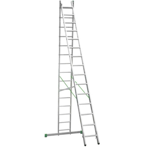 Лестница алюминиевая двухсекционная Новая Высота NV 2220, 2х15 перекладин