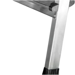 Стремянка алюминиевая двухсторонняя Новая Высота NV 2120, 2х3 ступени 80 мм, площадка 350х260 мм