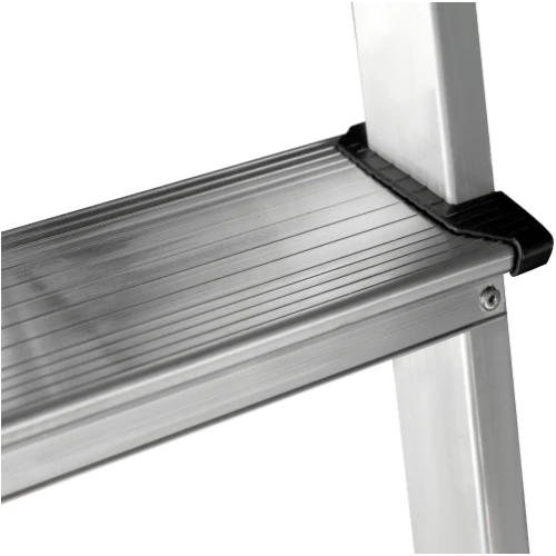 Стремянка алюминиевая двухсторонняя Новая Высота NV 2120, 2х4 ступени 80 мм, площадка 350х260 мм