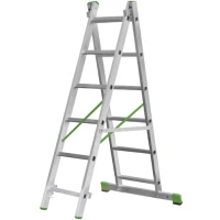 Лестница алюминиевая двухсекционная Новая Высота NV 2220, 2х6 перекладин