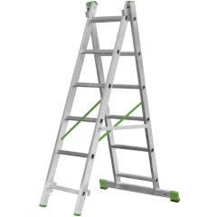 Лестница алюминиевая двухсекционная Новая Высота NV 2220, 2х6 перекладин