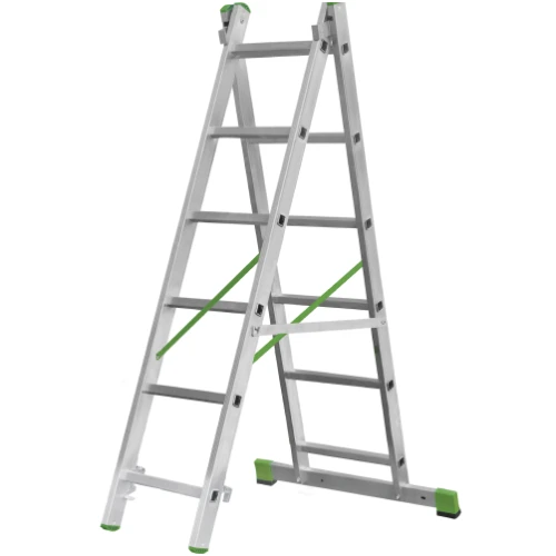 Лестница алюминиевая двухсекционная Новая Высота NV 2220, 2х6 перекладин