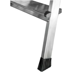 Стремянка алюминиевая двухсторонняя Новая Высота NV 2120, 2х7 ступеней 80 мм, площадка 350х260 мм