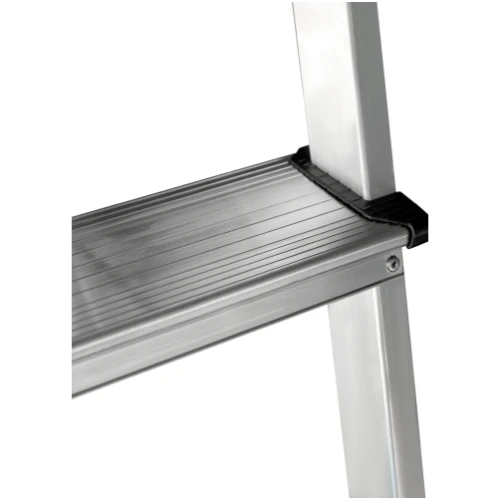 Стремянка алюминиевая двухсторонняя Новая Высота NV 2120, 2х7 ступеней 80 мм, площадка 350х260 мм