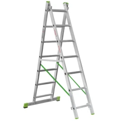 Лестница алюминиевая двухсекционная Новая Высота NV 2220, 2х7 перекладин