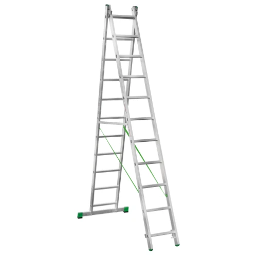 Лестница алюминиевая двухсекционная Новая Высота NV 2220, 2х11 перекладин