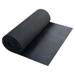 Грязезащитный резиновый ковер средний рубчик 10000×1000х3.5-4 мм