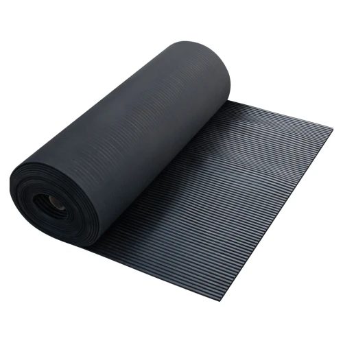 Грязезащитный резиновый ковер средний рубчик 10000×1000х3.5-4 мм