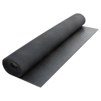 Грязезащитный резиновый ковер широкий рубчик 10000×1500х3.5-4 мм чёрный