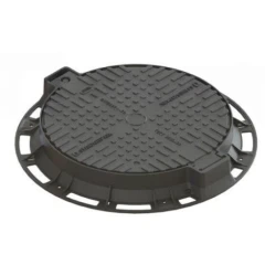 Люк чугунный тяжелый магистральный с запорным устройством и уплотнительной прокладкой кл.D