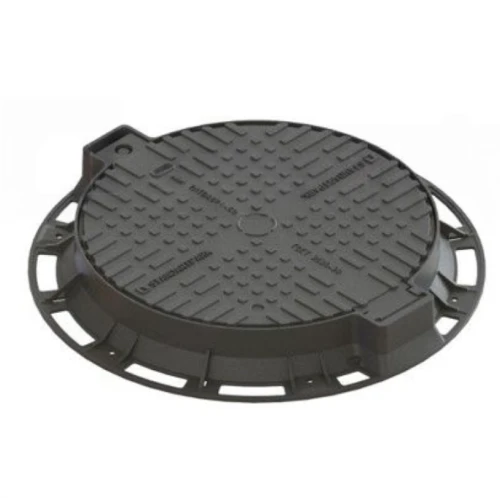 Люк чугунный тяжелый магистральный с запорным устройством и уплотнительной прокладкой кл.D