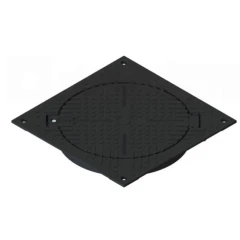 Люк чугунный тяжелый в квадратном корпусе с запорным устройством кл.С250