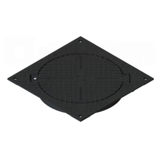 Люк чугунный тяжелый в квадратном корпусе с запорным устройством кл.С250