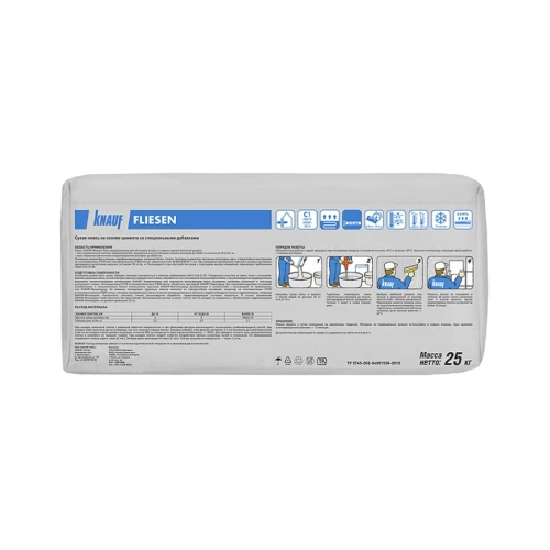 Клей для плитки Knauf Fliesen Plus, усиленный (25 кг)