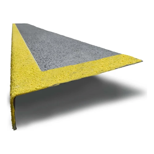 Противоскользящая накладка на ступень 1000x300x50 мм, композит, цветная, 3 или 4 жёлтых края