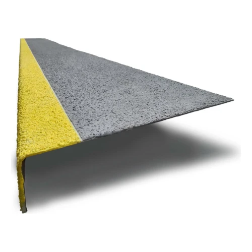 Противоскользящая накладка на ступень 1500x300x50 мм, композит, цвет стандарт с жёлтым краем