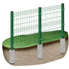 Панель ограждения 3D 0,63х2,5 м RAL 6005 (диаметр прутка 5 мм) оцинкованная, покрытие полимер