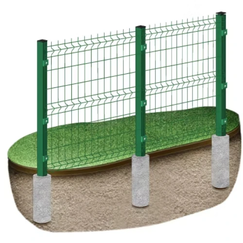 Панель ограждения 3D 2,43х2,5 м RAL 6005 (диаметр прутка 5 мм) оцинкованная, покрытие полимер