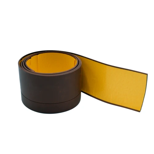 Гибкий плинтус без клея 65 мм тёмно-коричневый, 3м