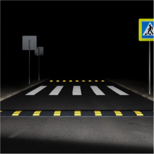 Лежачий полицейский ИДН-500-1 основной элемент с прямоугольным светоотражателем, композит