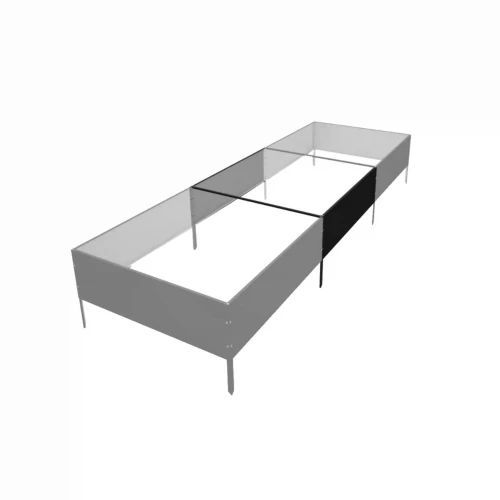 Удлинитель грядки садовой оцинкованный (неокрашенный) 700*1000*160 мм