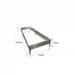 Грядка садовая оцинкованная RAL 6005 (зеленая) 700*2000*160 мм