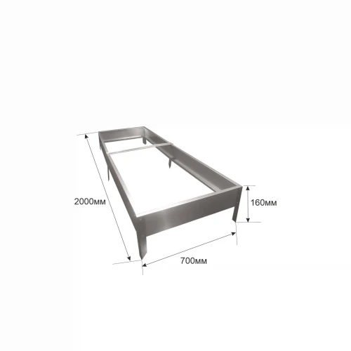 Грядка садовая оцинкованная RAL 6005 (зеленая) 700*2000*160 мм