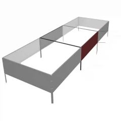 Удлинитель грядки садовой оцинкованный RAL 8017 (коричневый) 700*1000*160 мм