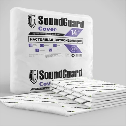 Звукоизоляционный мат SoundGuard Cover 5000х1500х15 мм (7,5 м2 в уп)