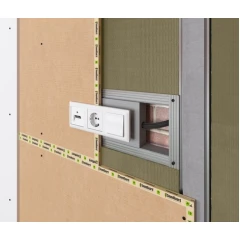 Звукоизоляционный подрозетник 2-секционный SoundGuard S-BOX 2, 192х115х36 мм