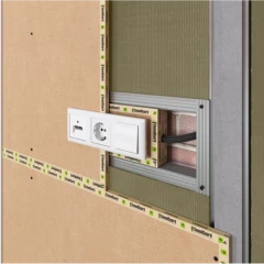 Звукоизоляционный подрозетник 2-секционный SoundGuard P-BOX 2, 210х130х48 мм