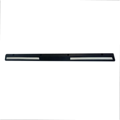 Колесоотбойник резиновый цельный КР-2,0 белый светоотражатель (Т) 2000х150х100 мм