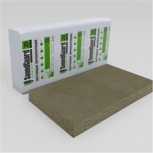 Плита звукопоглощающая SoundGuard ЭкоАкустик 80 1250х600х20мм (7,5 м2 в уп)