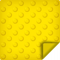 Тактильная плитка из ПВХ 300х300х2 мм, шахматные конусы, самоклеящаяся основа