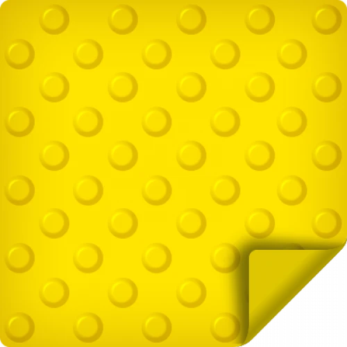 Тактильная плитка из ПВХ 300х300х2 мм, шахматные конусы, самоклеящаяся основа