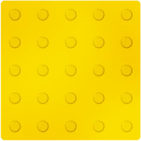 Тактильная плитка из ПВХ 300х300х1,2 мм, линейные конусы