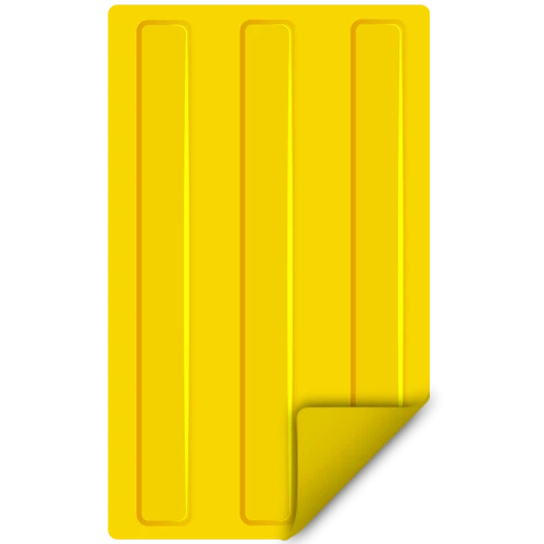 Тактильная плитка из ПВХ 180х300х2 мм, 3 полосы, самоклеящаяся основа